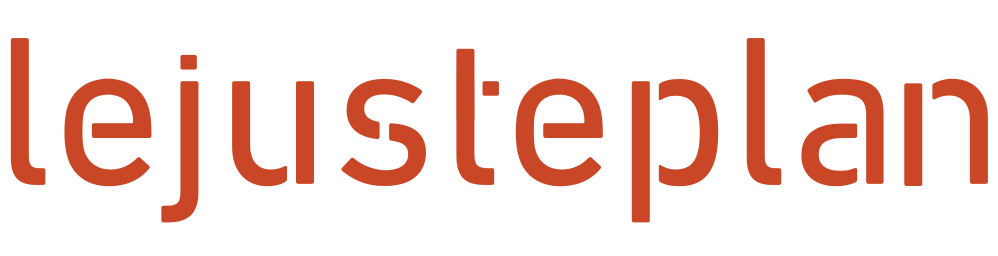 Logo du site lejusteplan.fr, un site d'architecte