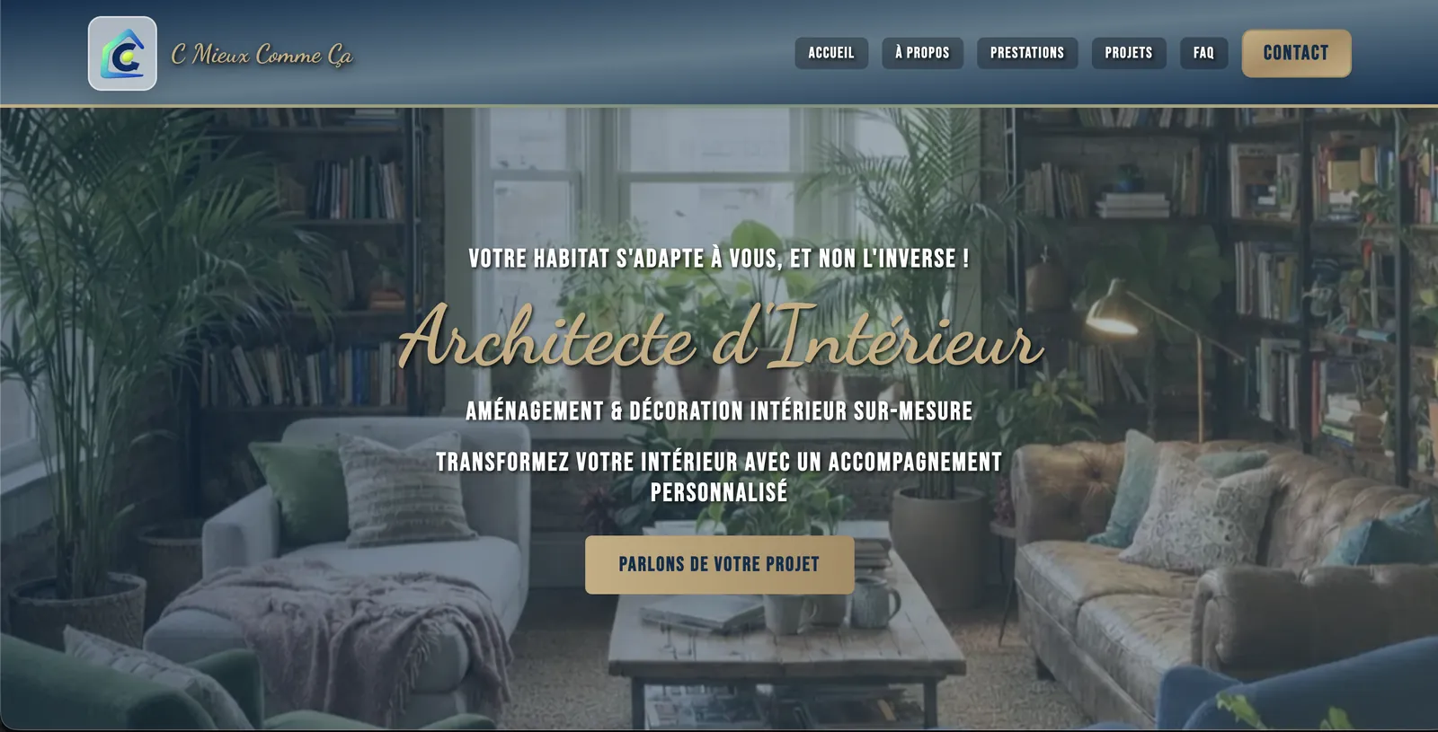 Aperçu du site C'mieux comme ça