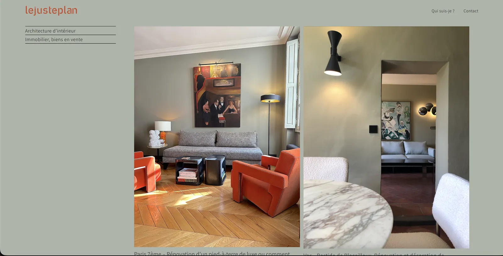 Aperçu du site Le Juste Plan