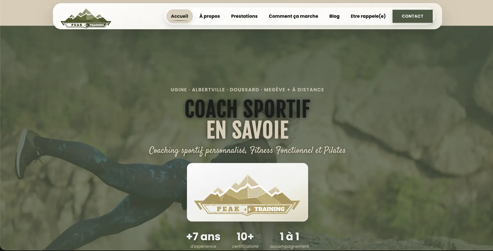 Aperçu du site Peak Training