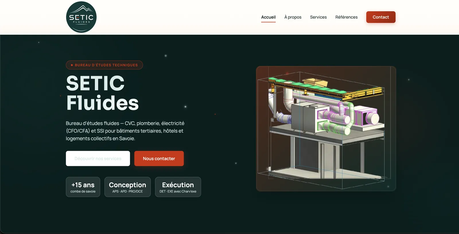 Aperçu du site SETIC Fluides